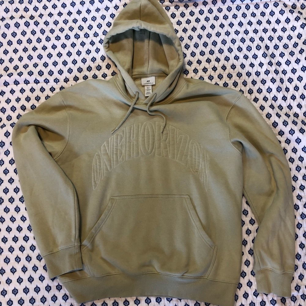 H&M onehorizon Tan grey Hoodie Relaxed fit medium